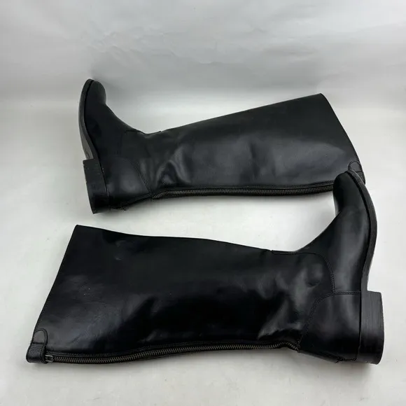 Frye Melissa Button Back Zip Riding Boots Womens 8 Black Extended Calf 3476431