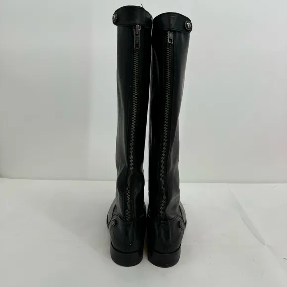 Frye Melissa Button Back Zipper Boots Size 8.5B Leather Equestrian Riding Biker