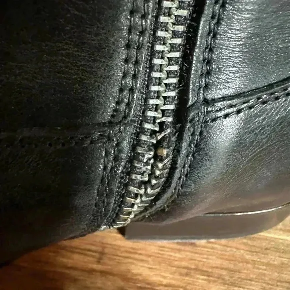 Frye Melissa Button Black Leather Tall Riding Boots - Women’s Size 7