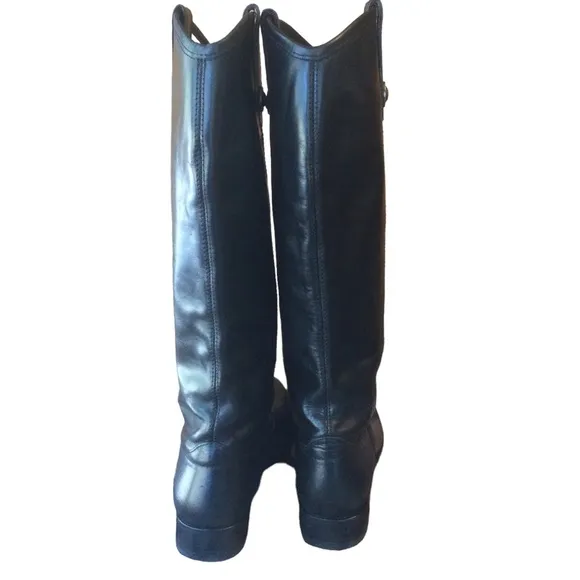 Frye Melissa Button Black Women’s Riding Boots Size 6