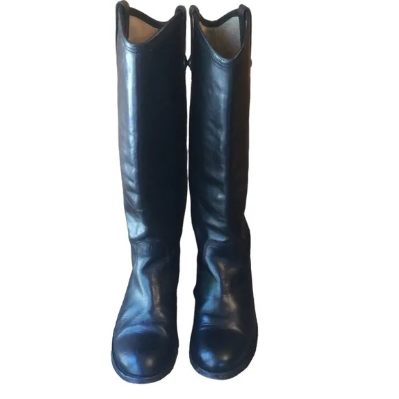 Frye Melissa Button Black Women’s Riding Boots Size 6