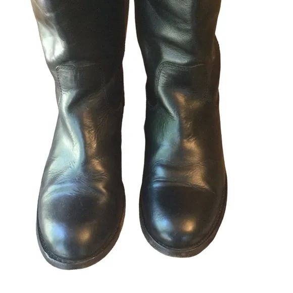 Frye Melissa Button Black Women’s Riding Boots Size 6