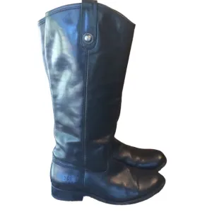Frye Melissa Button Black Women’s Riding Boots Size 6