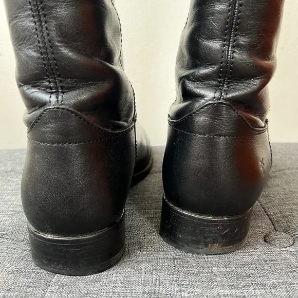 Frye Melissa Button Riding Boots in Black Size 8.5