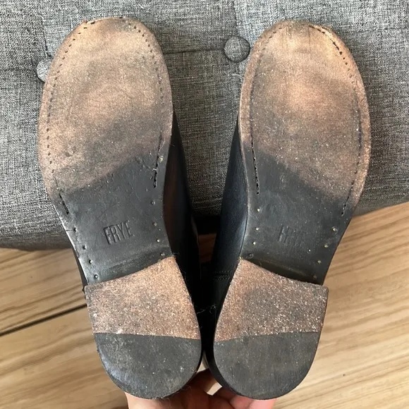 Frye Melissa Button Riding Boots in Black Size 8.5