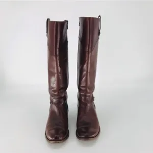 Frye Melissa Button Tall Leather Riding Boots Brown Size 7