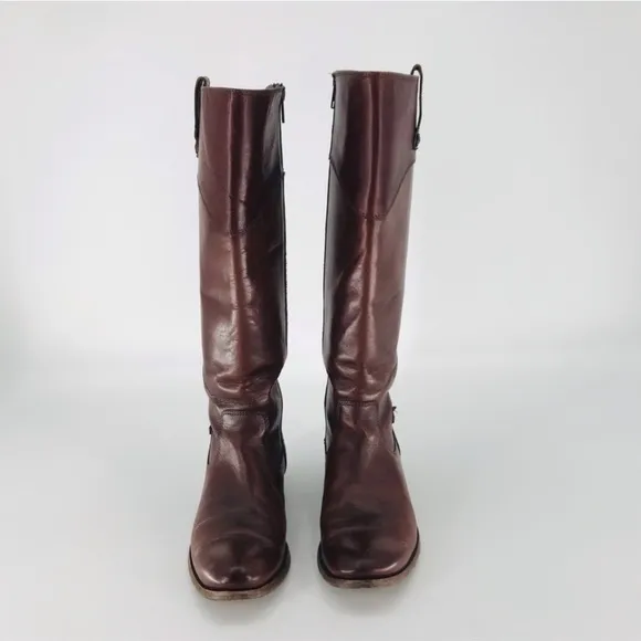 Frye Melissa Button Tall Leather Riding Boots Brown Size 7