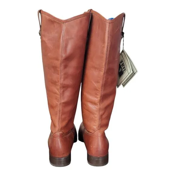 Frye Melissa Button Women's Brown Leather Riding Boots NWT