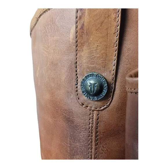 Frye Melissa Button Women's Brown Leather Riding Boots NWT