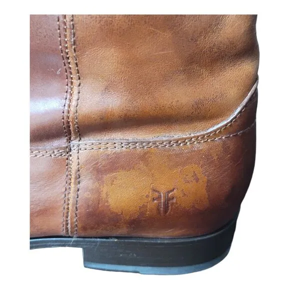 Frye Melissa Button Women's Brown Leather Riding Boots NWT