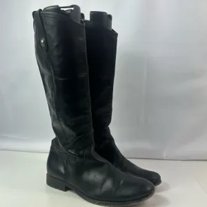 Frye Melissa Knee high Black Leather Button Women’s Riding Boots