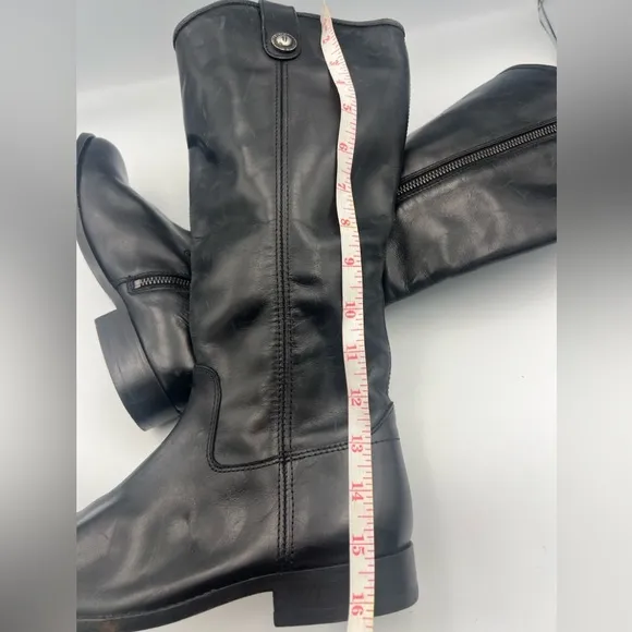 Frye Melissa Leather Riding Boots WMN Size 8 Black Equestrian Side Zipper NEW