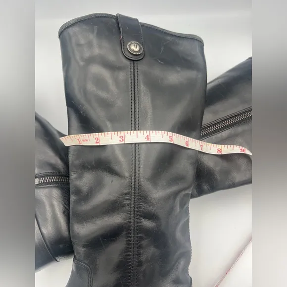 Frye Melissa Leather Riding Boots WMN Size 8 Black Equestrian Side Zipper NEW