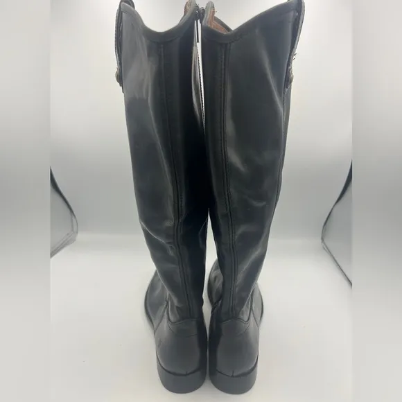 Frye Melissa Leather Riding Boots WMN Size 8 Black Equestrian Side Zipper NEW