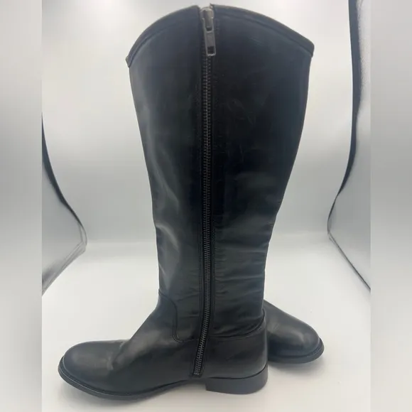 Frye Melissa Leather Riding Boots WMN Size 8 Black Equestrian Side Zipper NEW