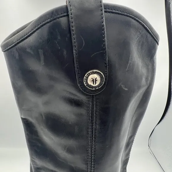 Frye Melissa Leather Riding Boots WMN Size 8 Black Equestrian Side Zipper NEW