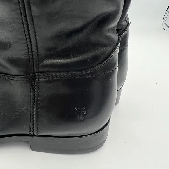 Frye Melissa Leather Riding Boots WMN Size 8 Black Equestrian Side Zipper NEW