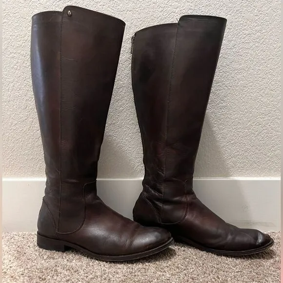 Frye Melissa Zip Up Leather Boot sz 8.5