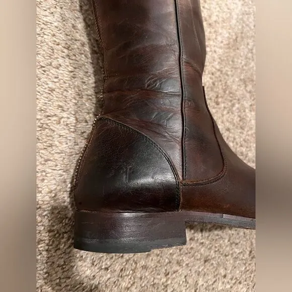 Frye Melissa Zip Up Leather Boot sz 8.5