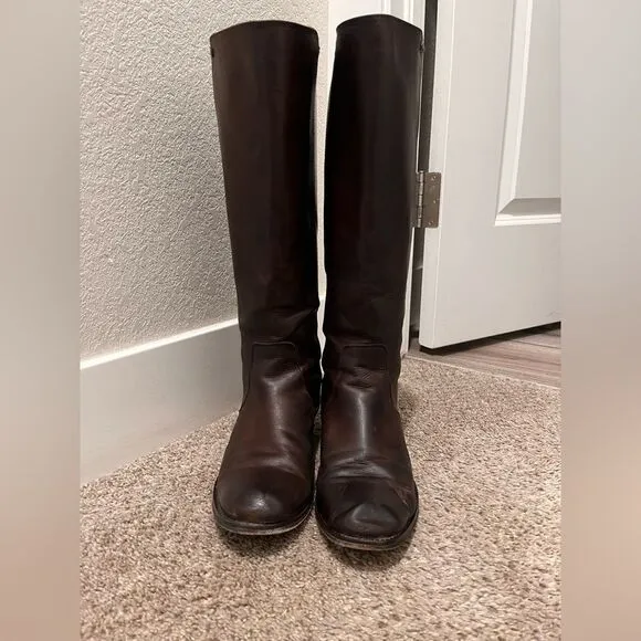 Frye Melissa Zip Up Leather Boot sz 8.5