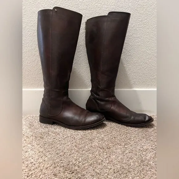 Frye Melissa Zip Up Leather Boot sz 8.5