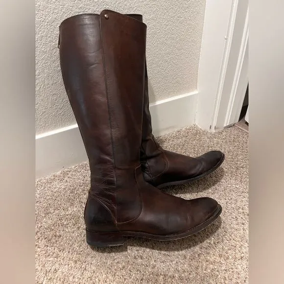 Frye Melissa Zip Up Leather Boot sz 8.5