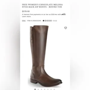 Frye Melissa Zip Up Leather Boot sz 8.5