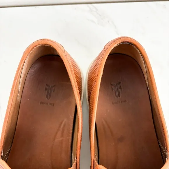 Frye Men’s Brett Perf Leather Slip On Loafers Sz 10.5