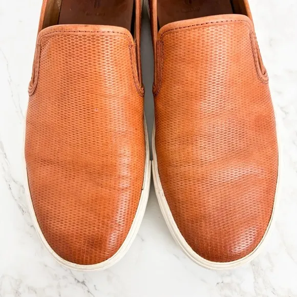 Frye Men’s Brett Perf Leather Slip On Loafers Sz 10.5