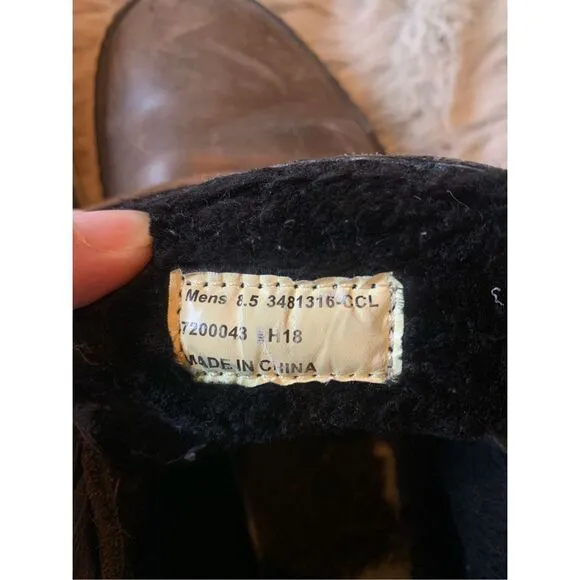 Frye Men’s Gates Chukka Shearling Boots Chocolate Size 8.5