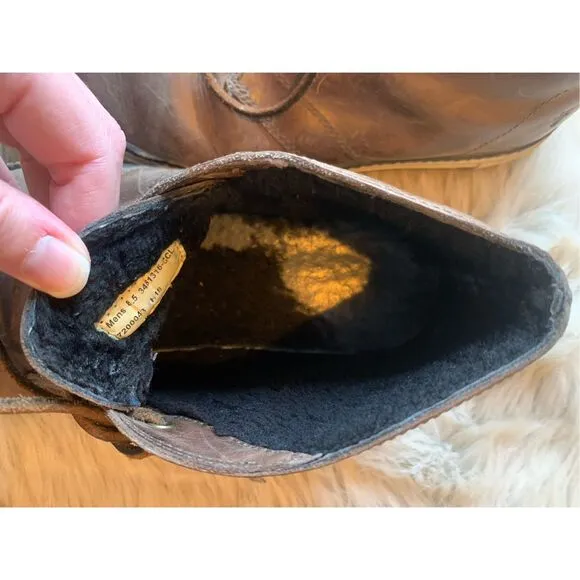Frye Men’s Gates Chukka Shearling Boots Chocolate Size 8.5
