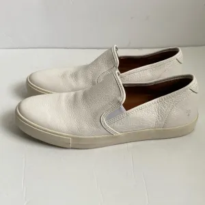 Frye Men’s White Leather Slip-On Loafers Size 10
