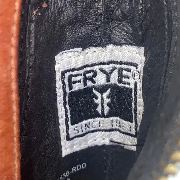 Frye Mikaela Women's Stretch Two Tone Black Brown Ankle Boots Size US 7