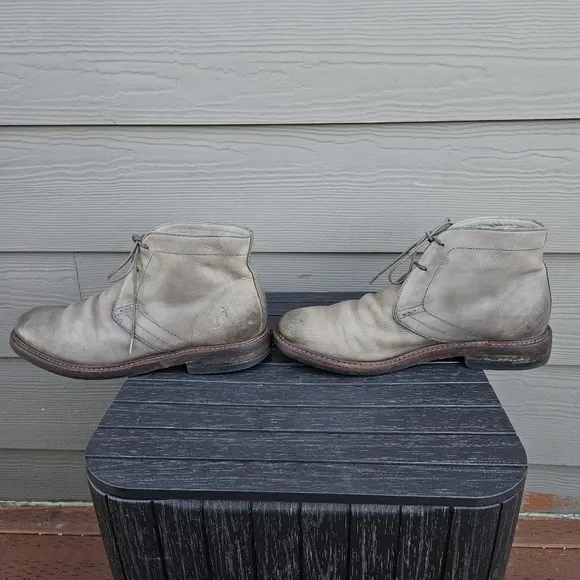 Frye Murray Chukka Boots Taupe Gray Green  Lace Up Short Boots Casual Men's 10