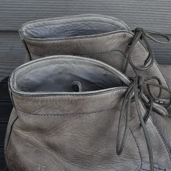 Frye Murray Chukka Boots Taupe Gray Green  Lace Up Short Boots Casual Men's 10