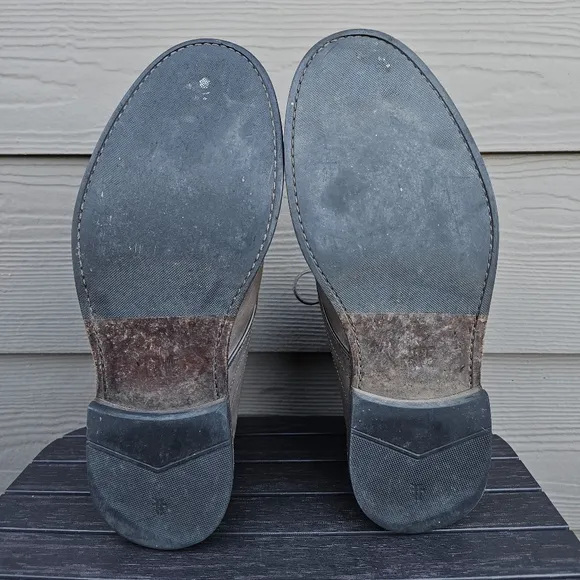 Frye Murray Chukka Boots Taupe Gray Green  Lace Up Short Boots Casual Men's 10