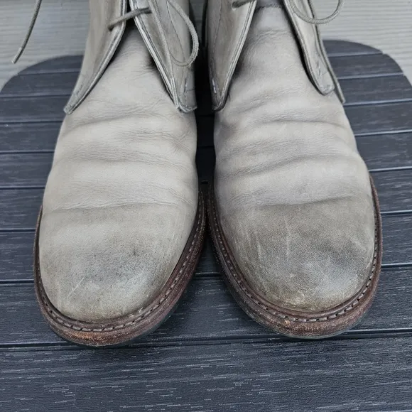 Frye Murray Chukka Boots Taupe Gray Green  Lace Up Short Boots Casual Men's 10