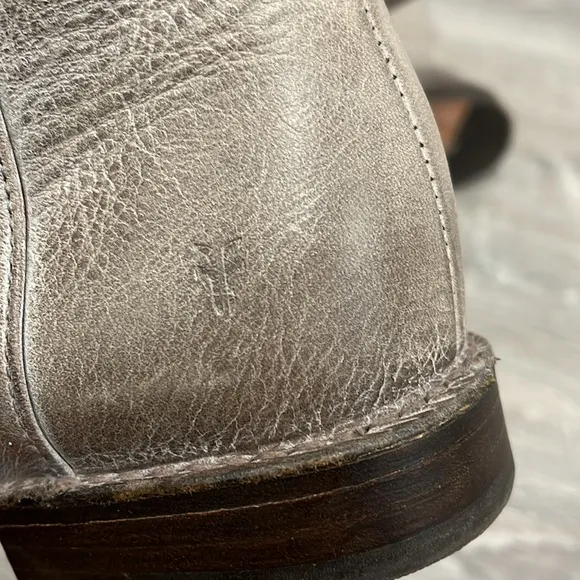 Frye Paige grey riding boots, size 7B