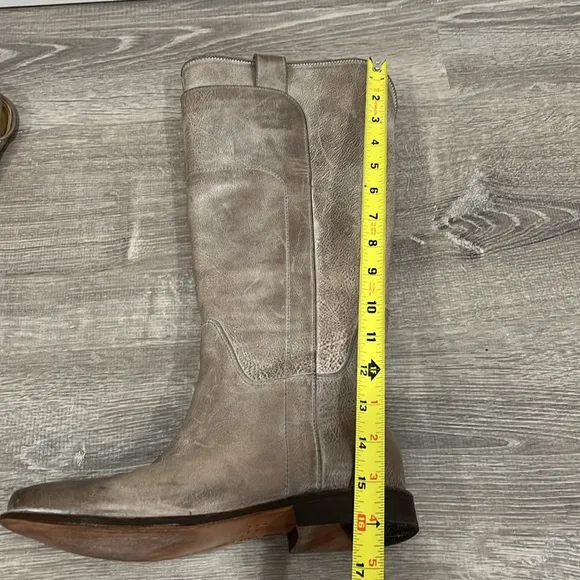 Frye Paige grey riding boots, size 7B