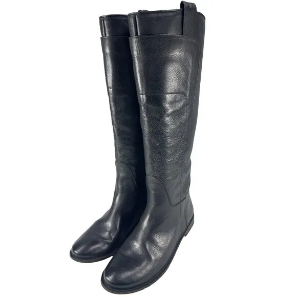 Frye Paige Tall Riding Boots Women's Size 9.5 B 16&quot; Premium Black Leather