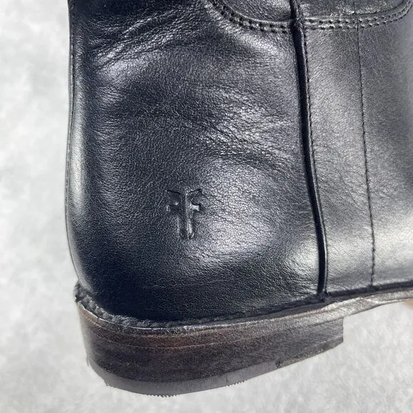 Frye Paige Tall Riding Boots Women's Size 9.5 B 16&quot; Premium Black Leather