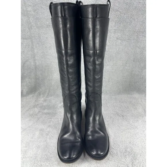 Frye Paige Tall Riding Boots Women's Size 9.5 B 16&quot; Premium Black Leather