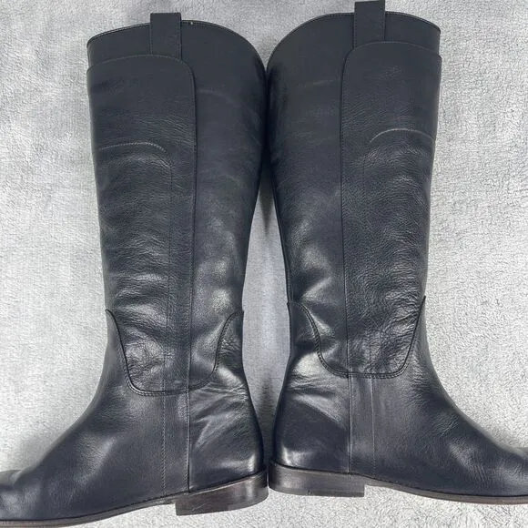 Frye Paige Tall Riding Boots Women's Size 9.5 B 16&quot; Premium Black Leather