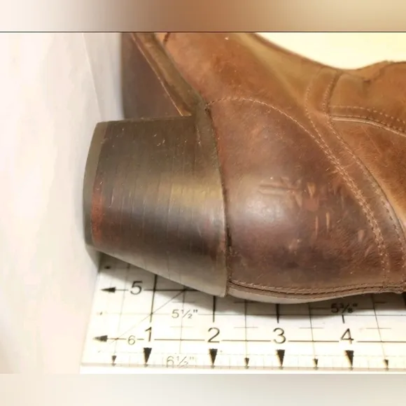 Frye Patina Brown Leather Riding Boots Frye Jane Tall Pull On 6 Mexico