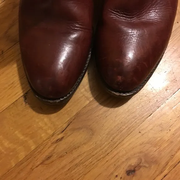 FRYE Riding Boots Leather Burgundy