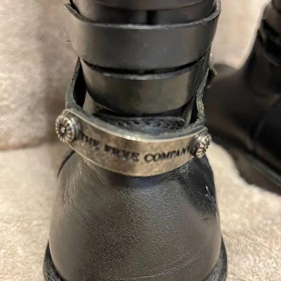 FRYE Shirley Plate Leather Riding Boots