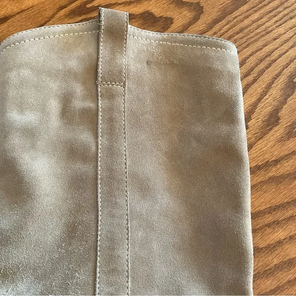 Frye Shirley Suede Leather Harness Pull-On Riding Boots, Women’s Sz 7.5