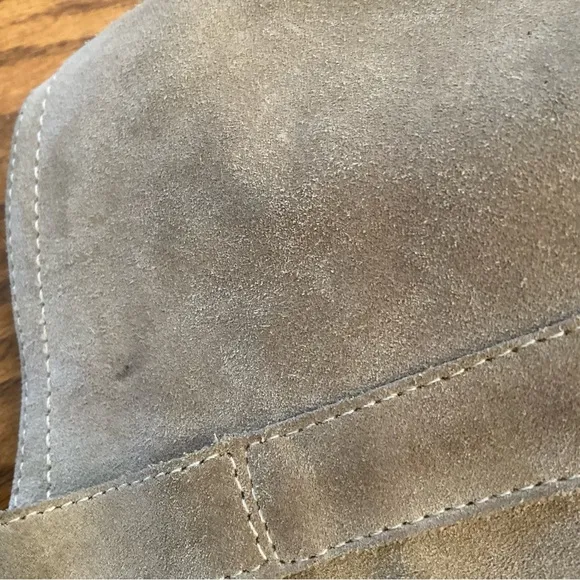 Frye Shirley Suede Leather Harness Pull-On Riding Boots, Women’s Sz 7.5