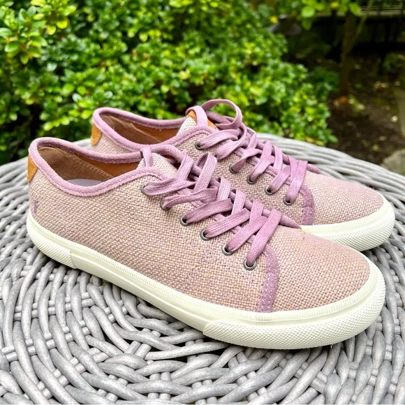 Frye Sneakers Gia Canvas Low Lace Lilac Multi Sz 7