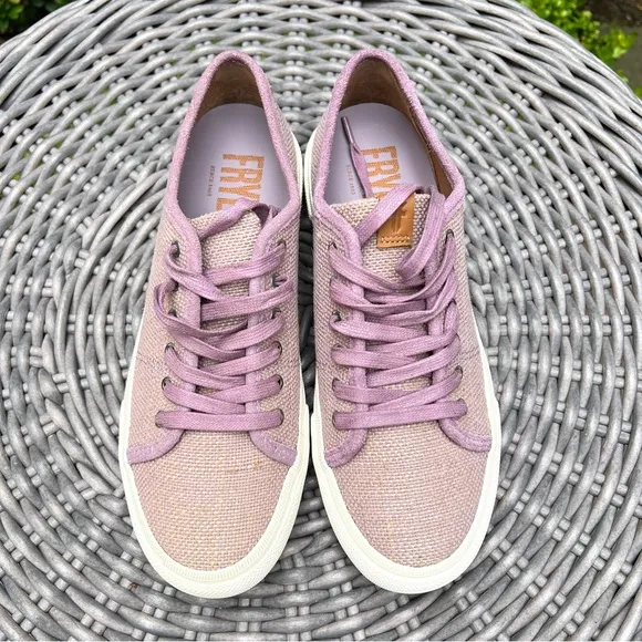 Frye Sneakers Gia Canvas Low Lace Lilac Multi Sz 7